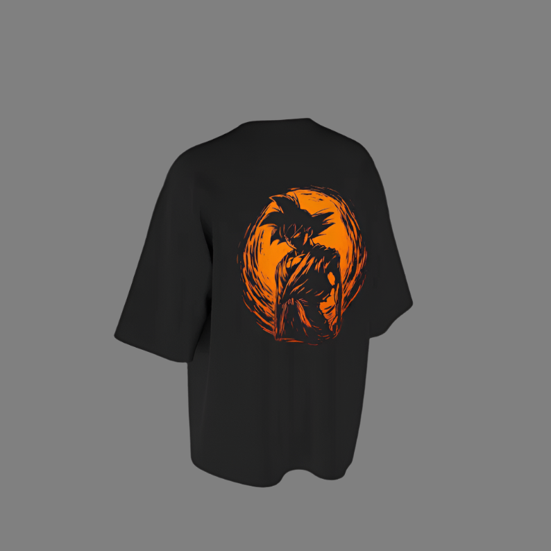 Goku Front & Back Design T-Shirt (Black)