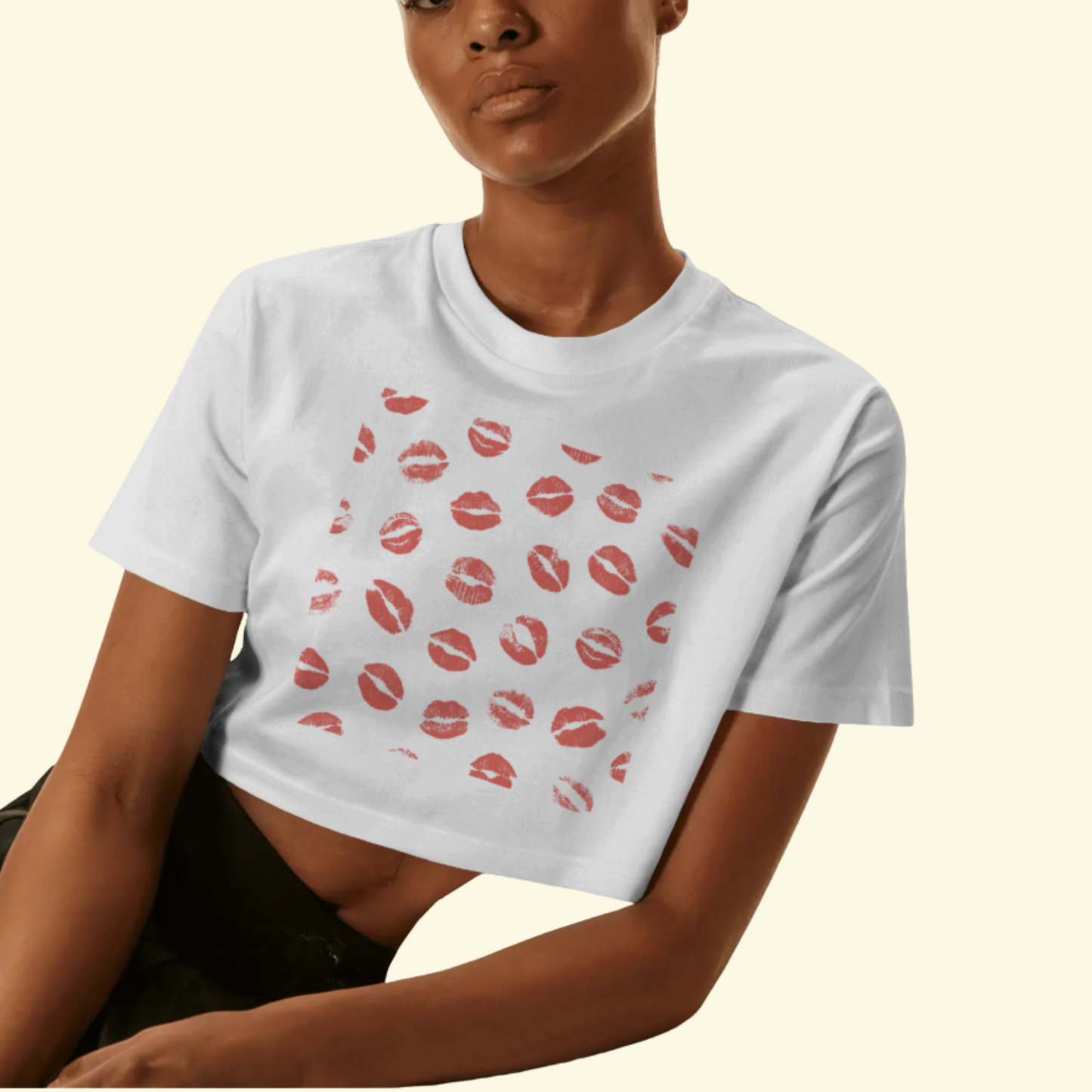 Kiss Printed Crop Top